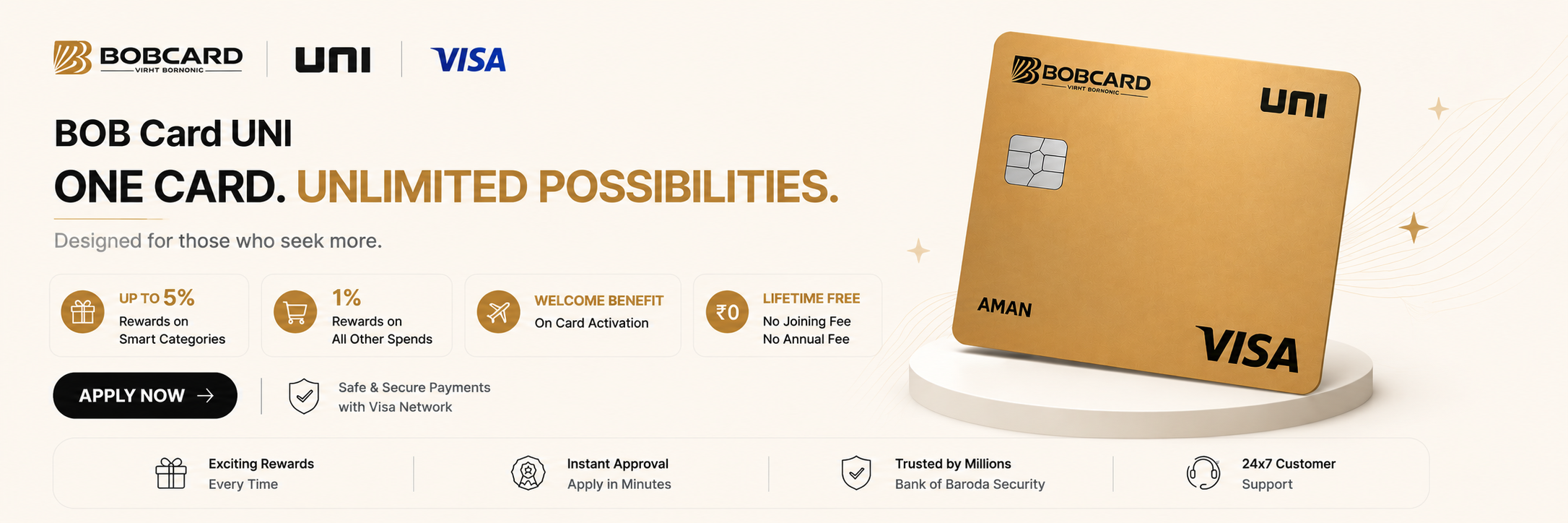 BOBCARD Uni GoldX Credit Card