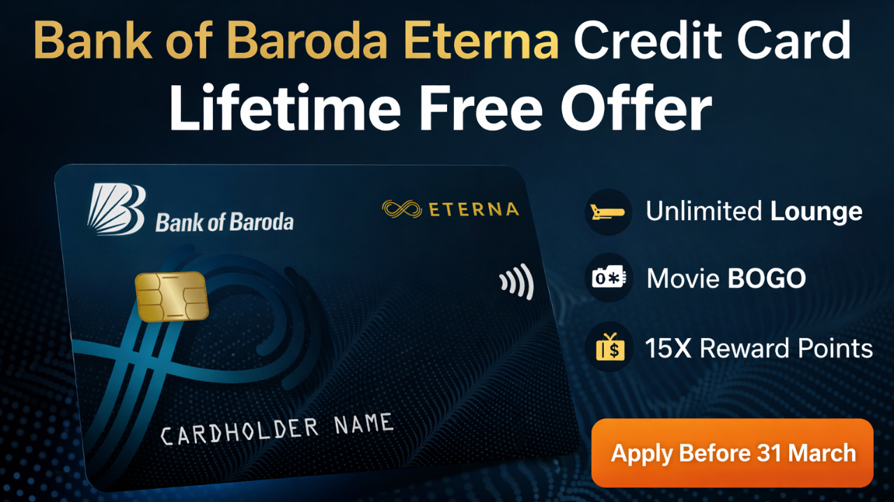 Bank of Baroda Eterna Credit Card Review: Ultimate Benefits & Lifetime Free Offer (Valid Till 31st March)