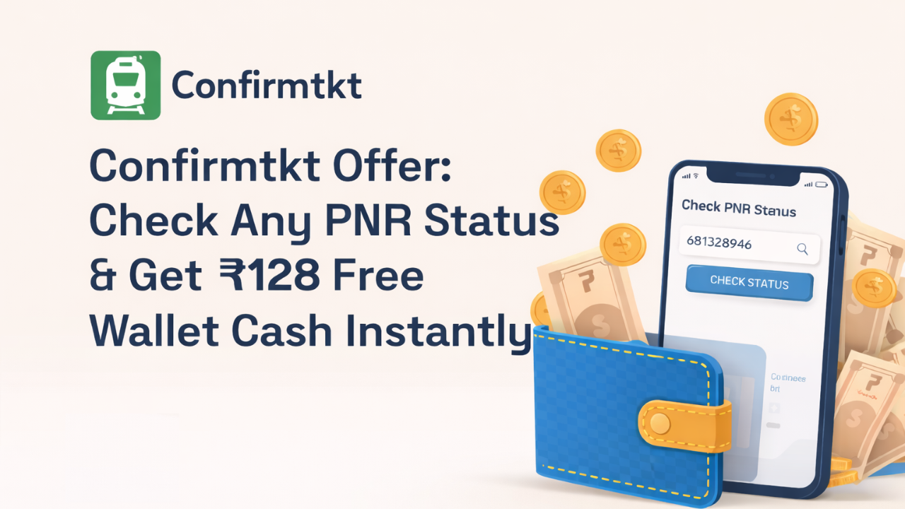 Confirmtkt Offer: Check Any PNR Status & Get ₹128 Free Wallet Cash Instantly