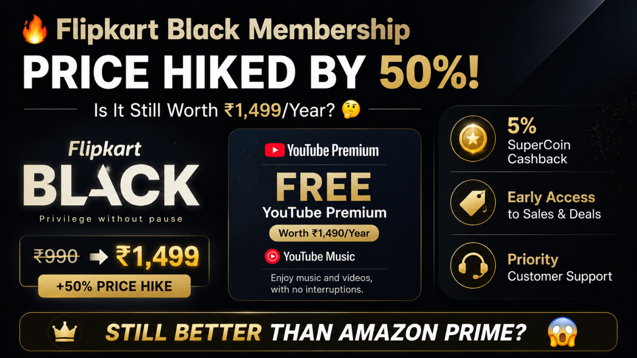Flipkart Black Membership Price Hiked by 50%! Is It Still Worth ₹1,499/Year?