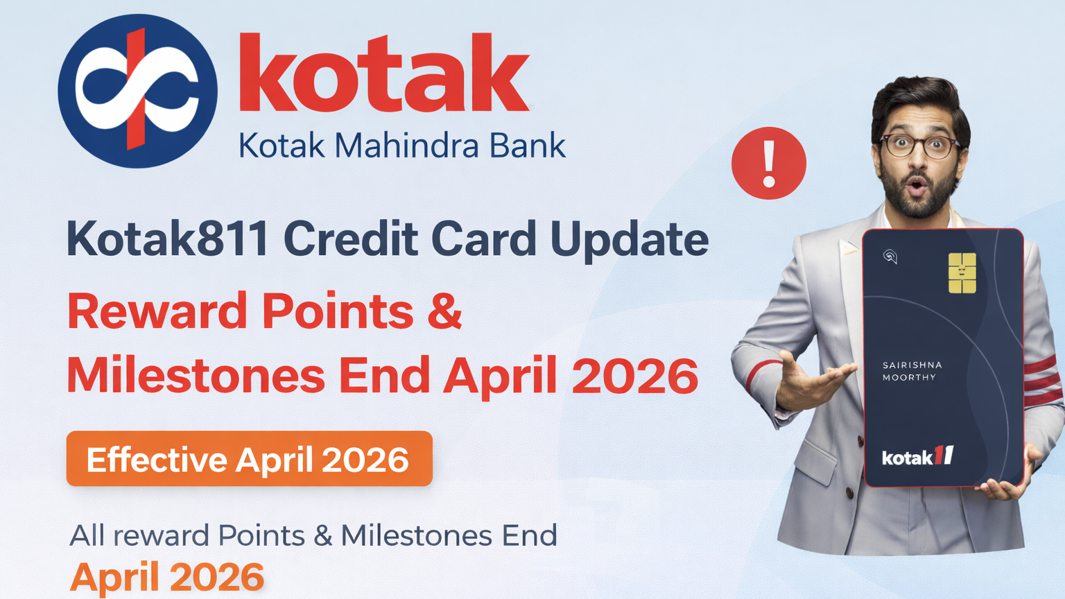Kotak Dream Different Credit Card Big Update: Reward Points & Milestone Offers Discontinued (April 2026)