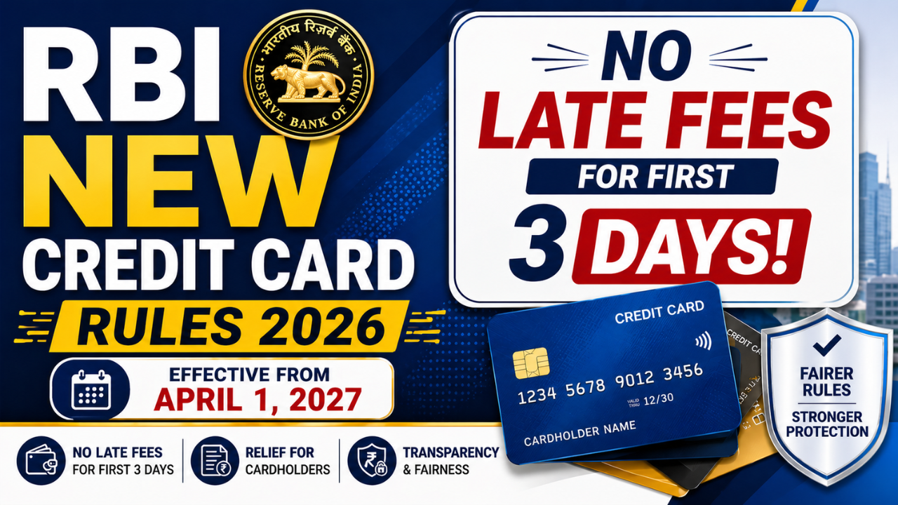 RBI New Credit Card Rules 2026: No Late Fees for First 3 Days!
