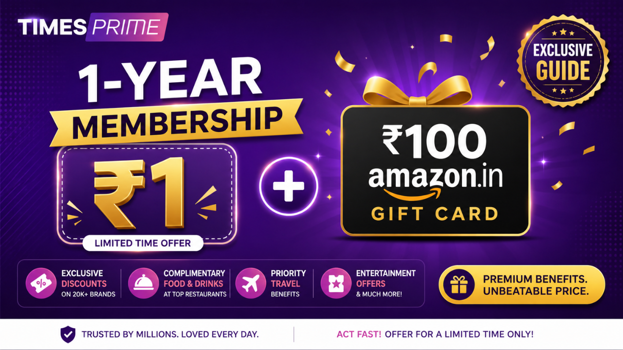 TimesPrime 1-Year Membership for ₹1 + ₹100 Amazon GC (Exclusive Guide)